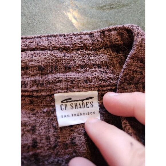 Vintage CP Shades Marled Brown rayon/ Flax Utility Shirt Jacket Shacket Women' - Picture 2 of 4